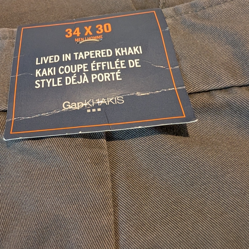 GAP Men's Tapered Khaki Pants - Gray